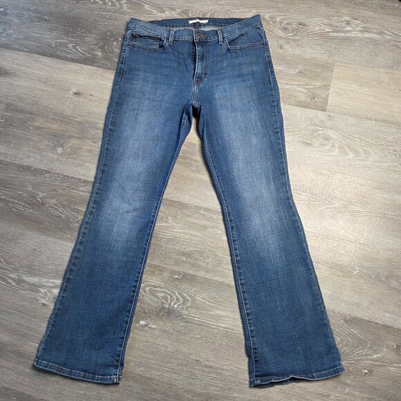 Women’s Levi’s Slimming Boot Cut Jeans – Dark Wash – Size 33x32 - Picture 3 of 13